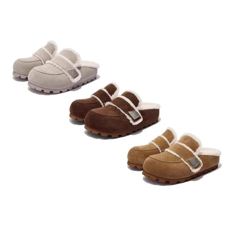 Pantofole firmate da donna, con spedizione gratuita, invernali, nuove, da interno ed esterno, da tenere al caldo, casual, classiche, marroni, in peluche_voghion.com