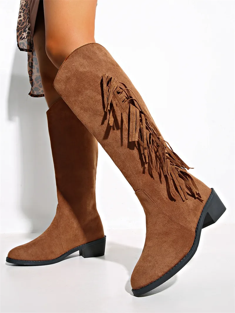Botas de neve femininas designer vintage clássicas c borlas_voghion.com