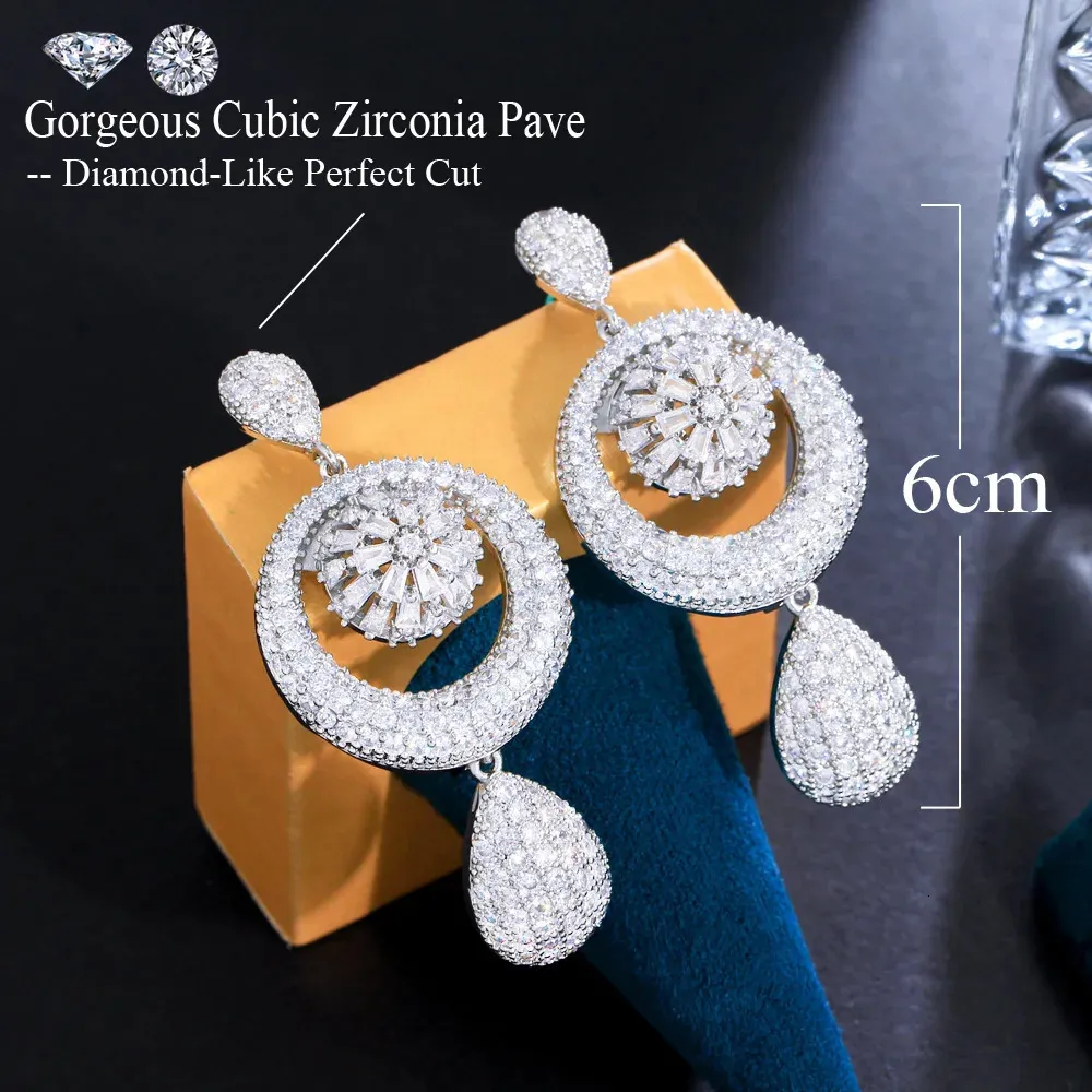 925 set di gioielli da sposa in argento sterling - Orecchini penzolanti