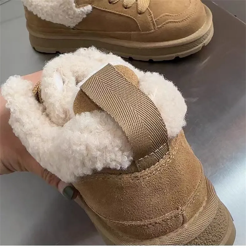 Vinterkängor för damer varma fodrade snökängor med platå_voghion.com