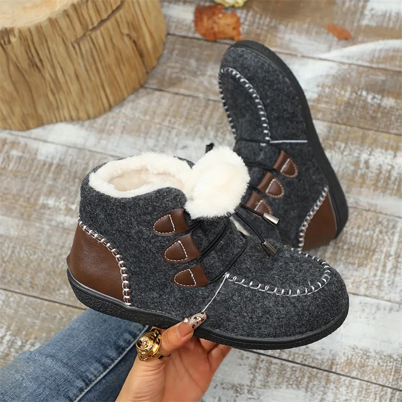 Snowboots voor dames designer katoen met warme voering_voghion.com