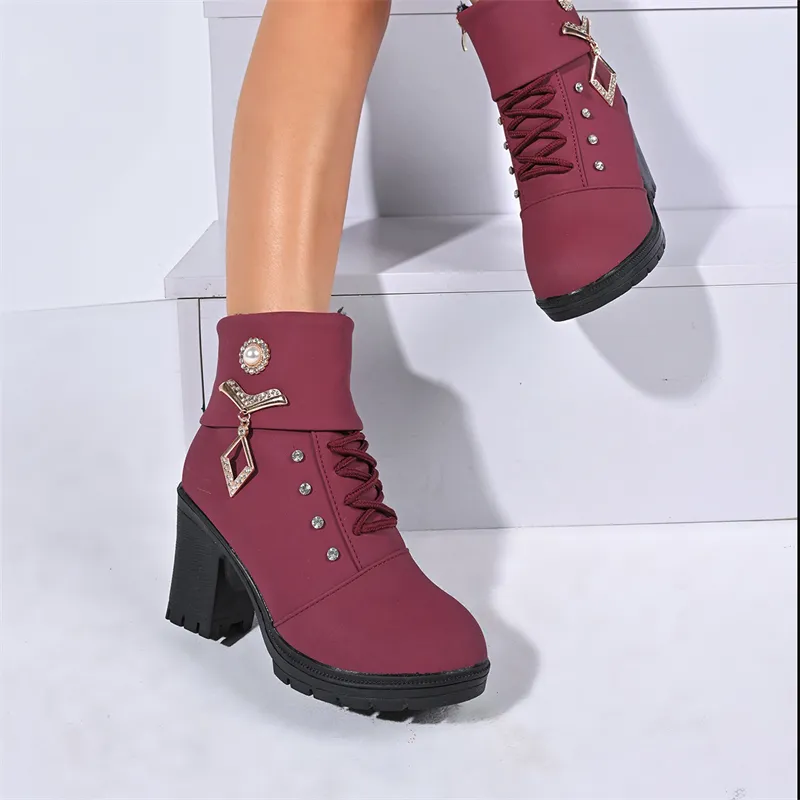 hot Free Shipping Designer Boots For Women Autumn New Simple And Versatile Fashion Vintage Casual Black Martin Boots_desvips.com