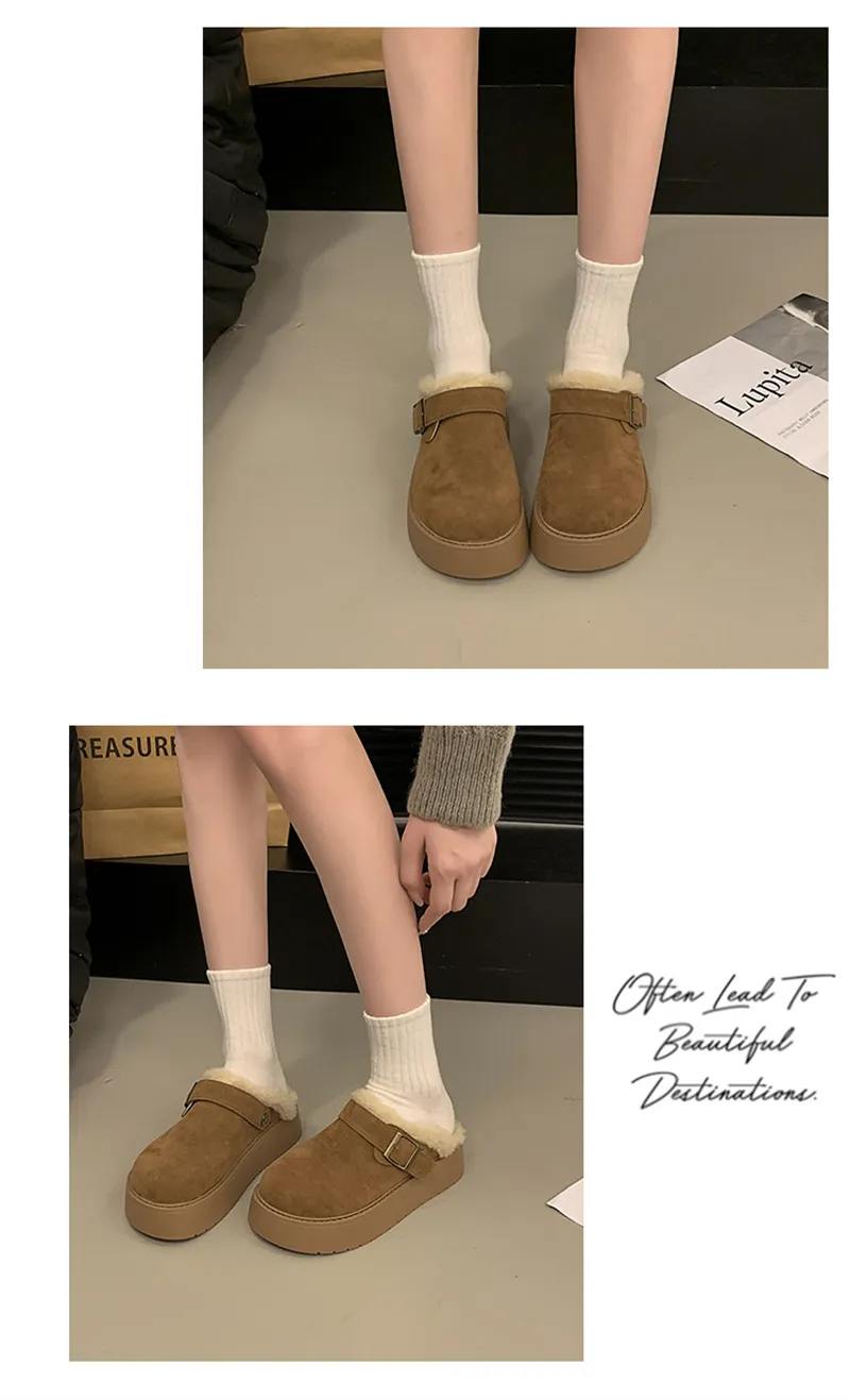 hot Free Shipping Designer Slippers For Woman Winter New Indoor Outdoor Snow Boots Keep Warm Vintage Classic Plush_desvips.com