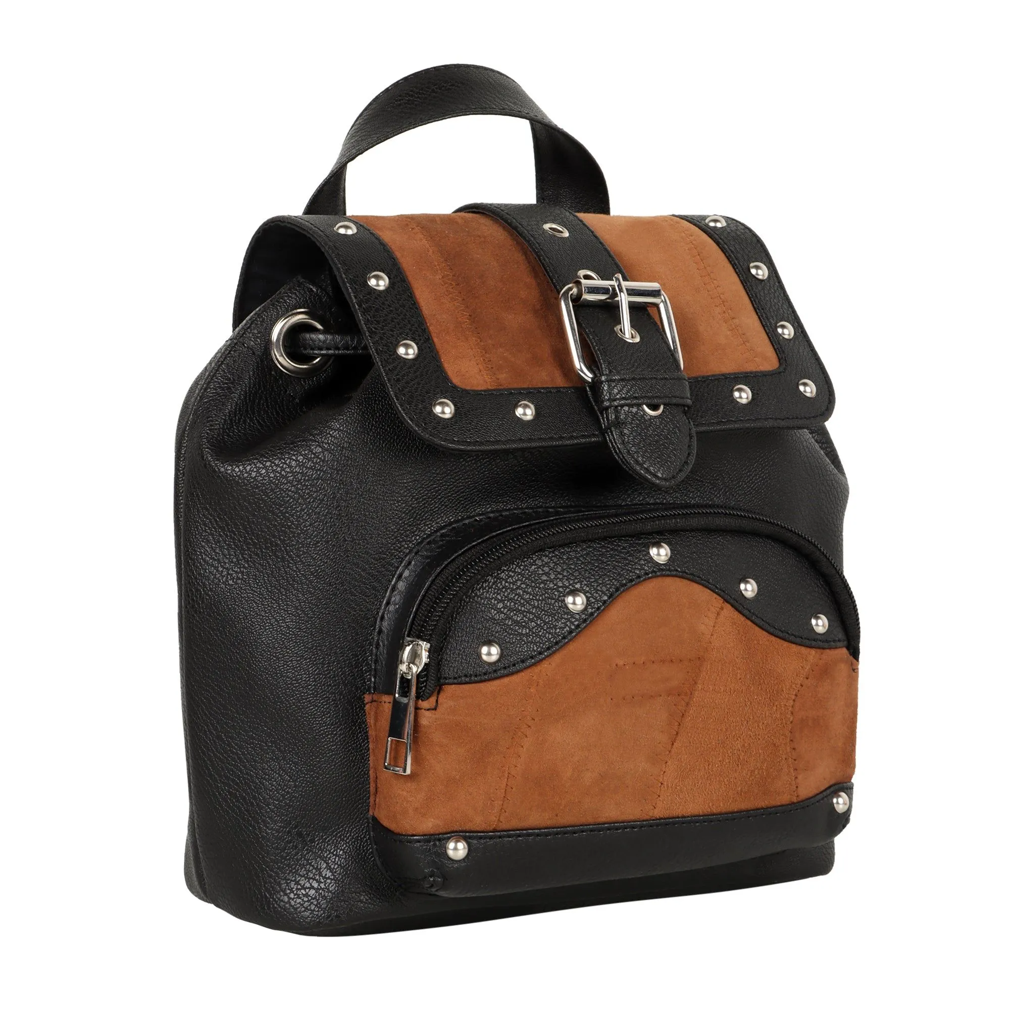 Stylish Black and Tan Designer Backpack CLUCI Backpack Purse for Women Leather Backpack Purse Travel  main image 3
