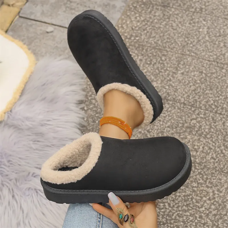 Nuovo Designer Spedizione Gratuita Per Donna Scarpe di Cotone Mantieni Caldi Stivali Moda Vintage Casual Bianco Nero Stivali da Neve_voghion.com