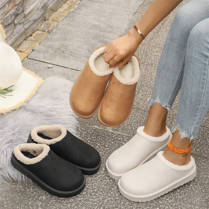 Nuovo Designer Spedizione Gratuita Per Donna Scarpe di Cotone Mantieni Caldi Stivali Moda Vintage Casual Bianco Nero Stivali da Neve_voghion.com
