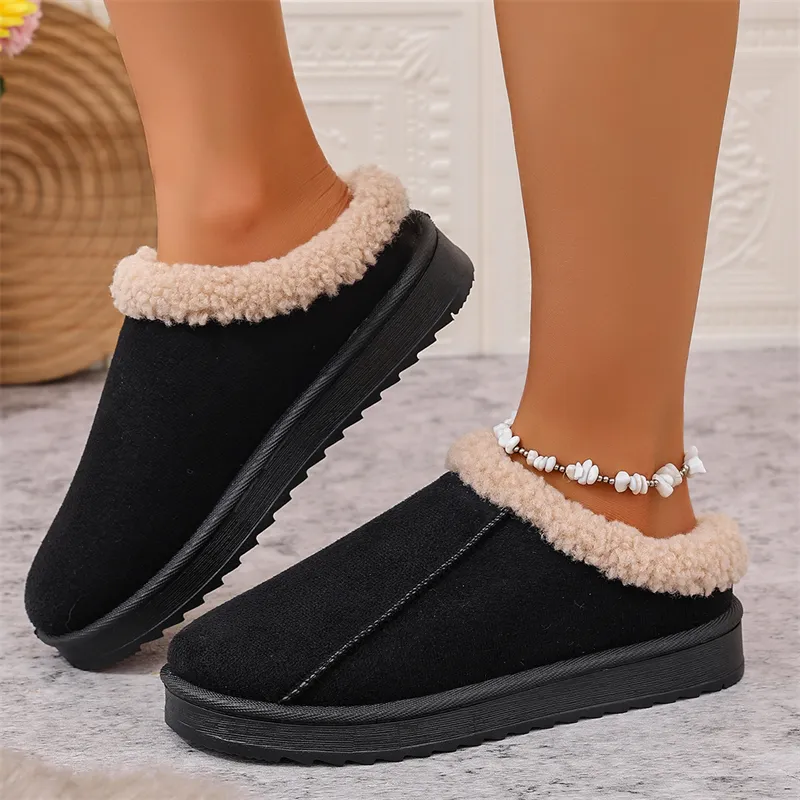 hot Free Shipping Designer Slippers For Woman Indoor Outdoor Keep Warm Cotton Shoes Casual Plush Sandals_voghion.com