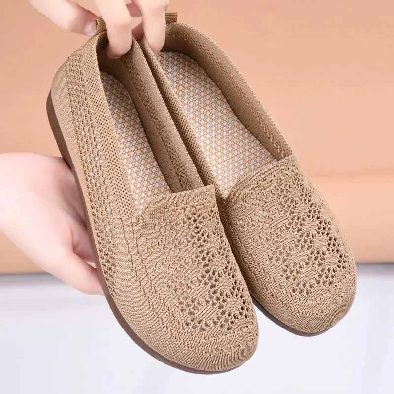 Bulk Womens Mesh Casual Shoes Breathable Summer Slip On With Soft