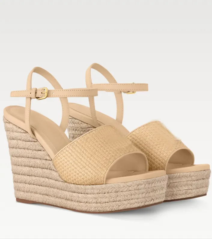 Save Big on Bulk Wedge Rope Sandals Wedge Sandals For Women, Fashion  Platform Sandals With Hemp Rope And Raffia Detail, Sizes 35 41 Best Deals  on