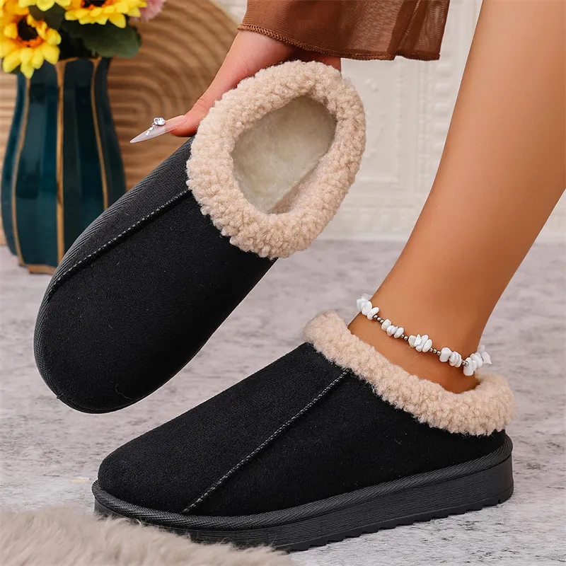 hot Free Shipping Designer Slippers For Woman Indoor Outdoor Keep Warm Cotton Shoes Casual Plush Sandals_voghion.com