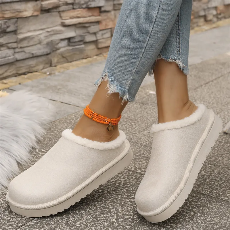 Nuovo Designer Spedizione Gratuita Per Donna Scarpe di Cotone Mantieni Caldi Stivali Moda Vintage Casual Bianco Nero Stivali da Neve_voghion.com