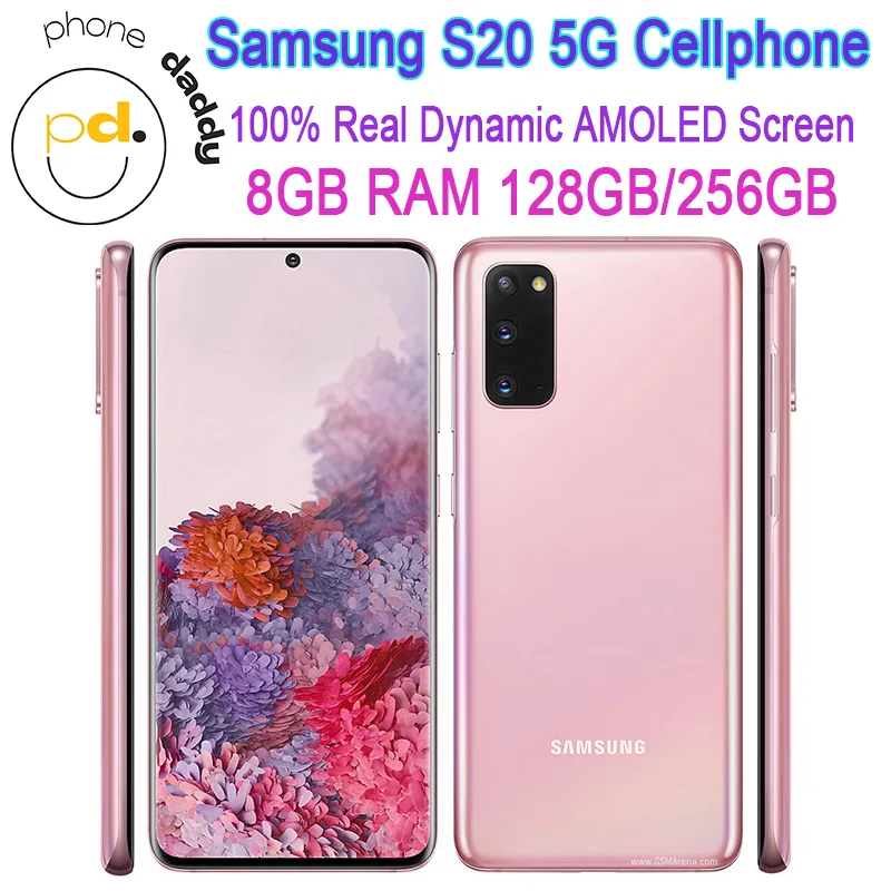 Original Samsung Galaxy S20 SM-G981U1 US Version 5G Mobile Phone 8GB RAM 128GB ROM NFC Triple Camera Octa Core CellPhone Original AMOLED