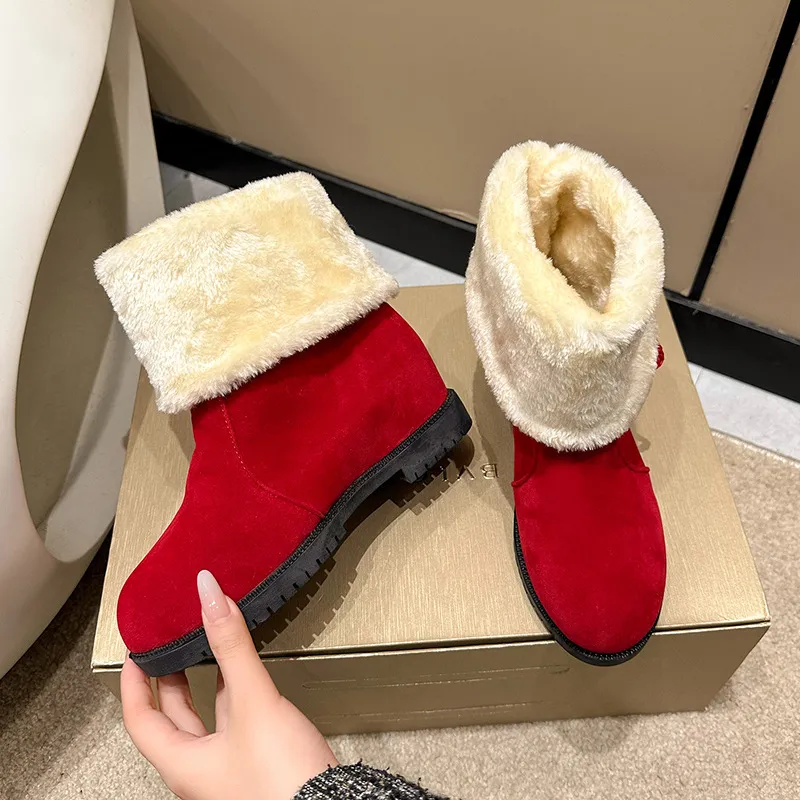 Nuovo Designer Spedizione Gratuita Per Donna Scarpe di Cotone Mantieni Caldi Stivali alla Moda con Plateau Stivali da Neve Neri Rossi Bianchi_voghion.com