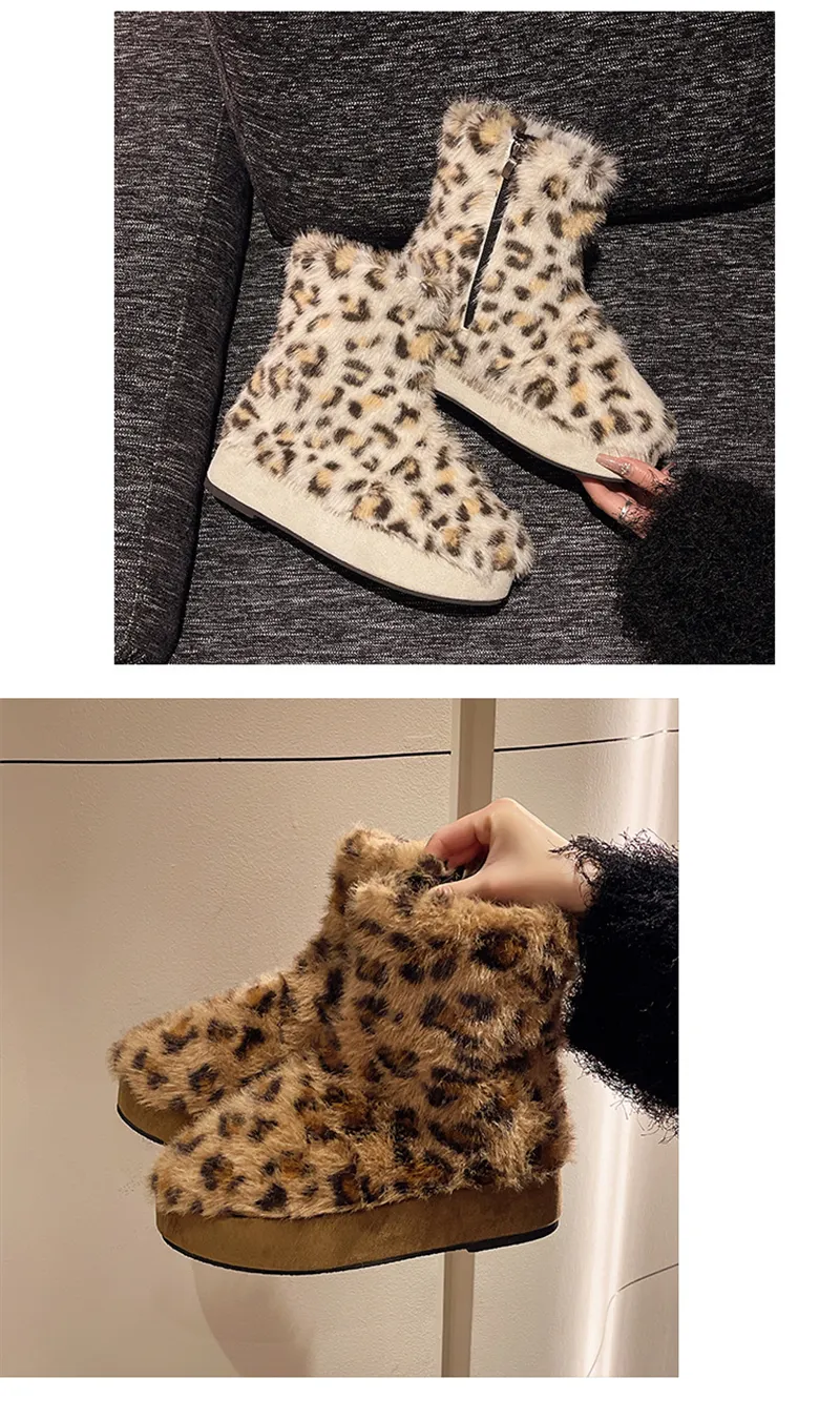 Designer Damen Snowboots Mit Plateau Und Warmem Baumwollfutter_voghion.com