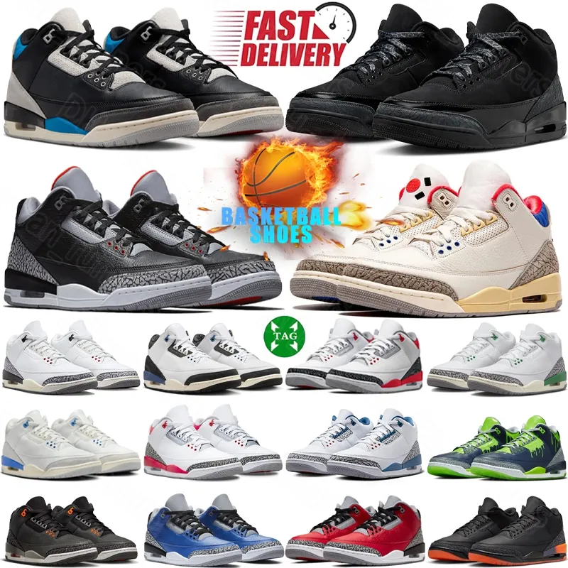 Save Big on Bulk Basketball Shoes Designer 3s Basketball Shoes Jump Mans  Sneakers Blackcats Rare Seoul White Cement Black Balvin Pure Money