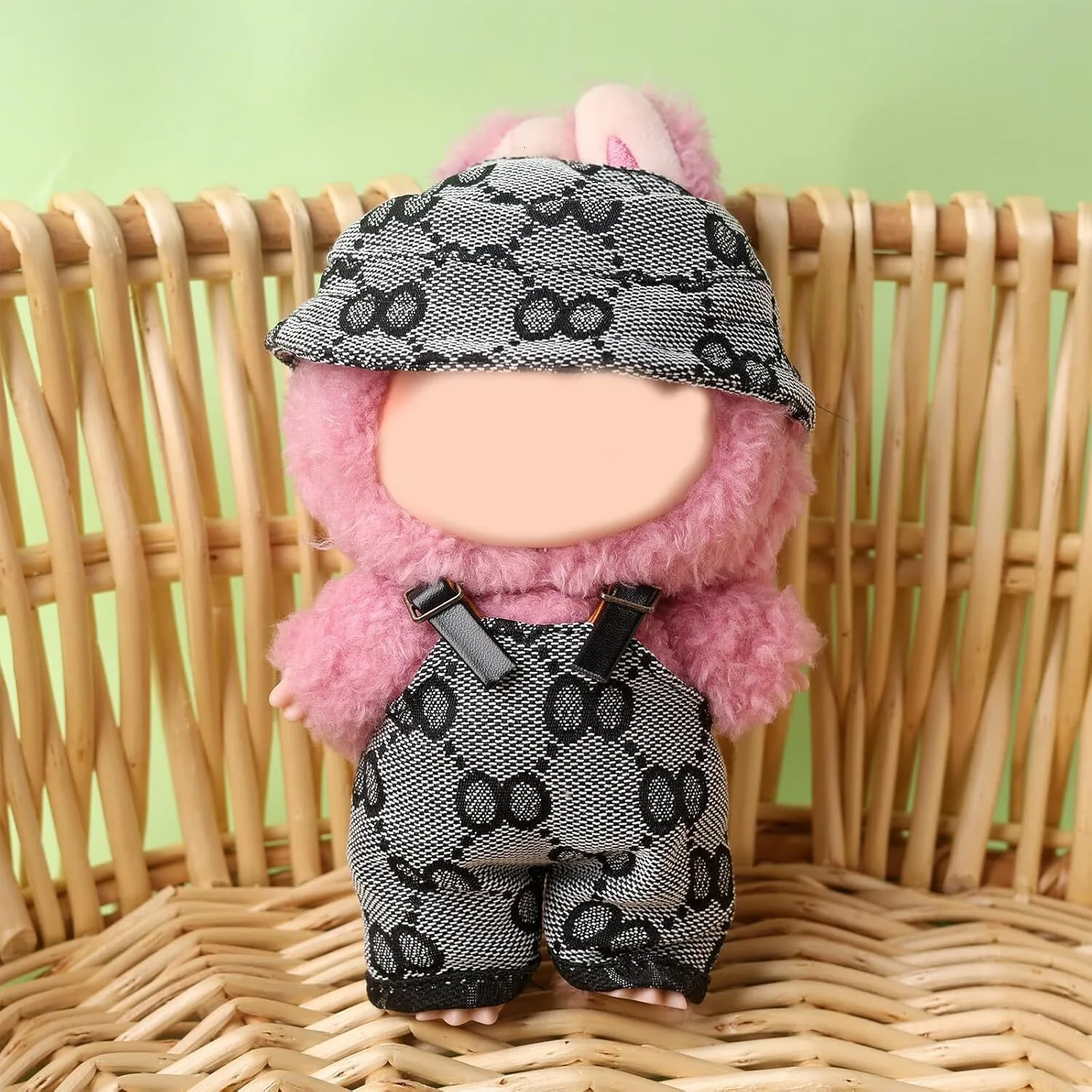 Ensemble Vêtements Pour Poupée 17 Cm - Jupe, Chapeau, Sac, Collier - Noir, Polyester - Cadeau Enfant - 10