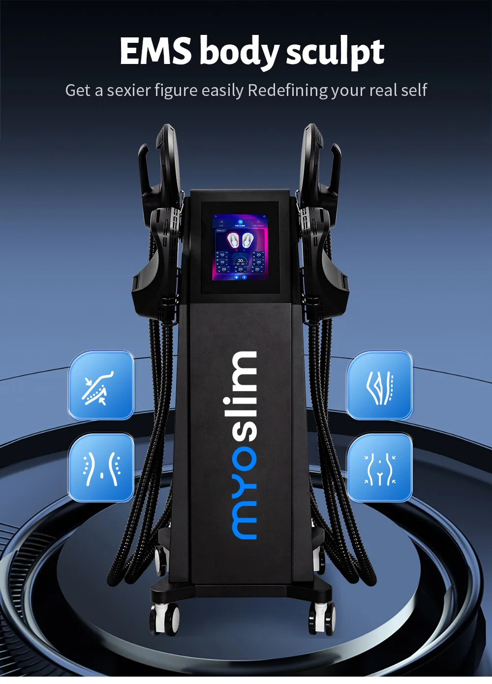 【業務用】MyoSlim EMS痩身機器 サロン用 ボディスカルプト電磁波パレス Myoslim EMS Body Sculpting Machines Non Invasive From