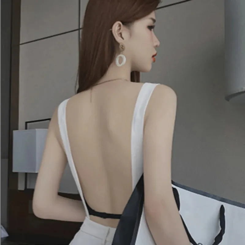 strapless open back dress Flowy Simple Halter Backless Floor Length Beading Wedding Dresses Brid main image 1