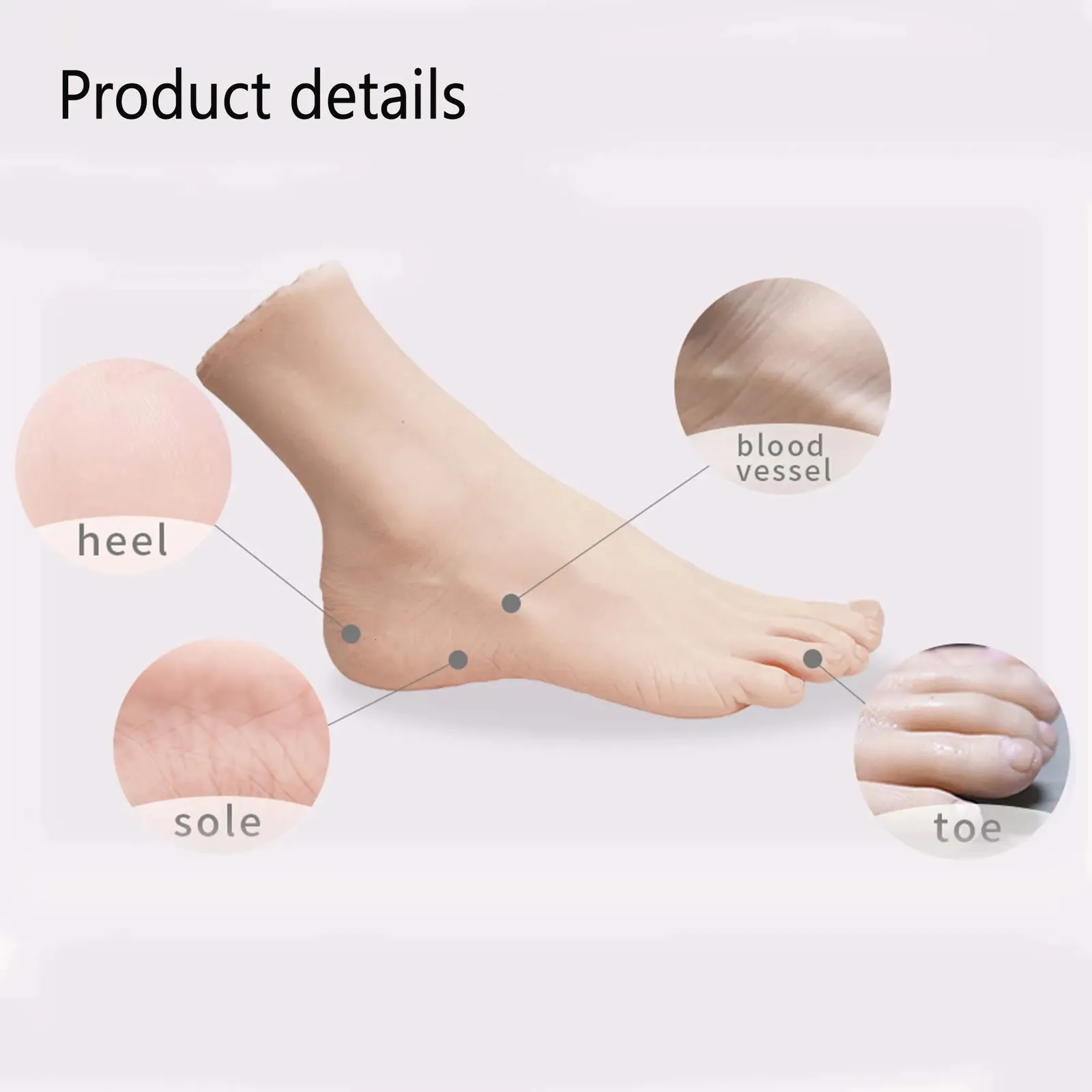 Paire De Pieds En Silicone Réalistes - Taille Réelle Pour Mannequin - Affichage Bijoux, Chaussures - Taille 25.2 Cm - Cyberskin