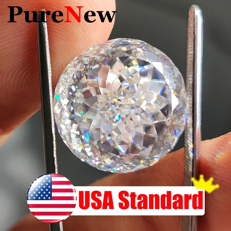 USA Standard 0.1-50ct Portuguese Loose Stone D Color VVS1 Russian 100 Facted Plum Cut Diamond GRA 250617_voghion.com