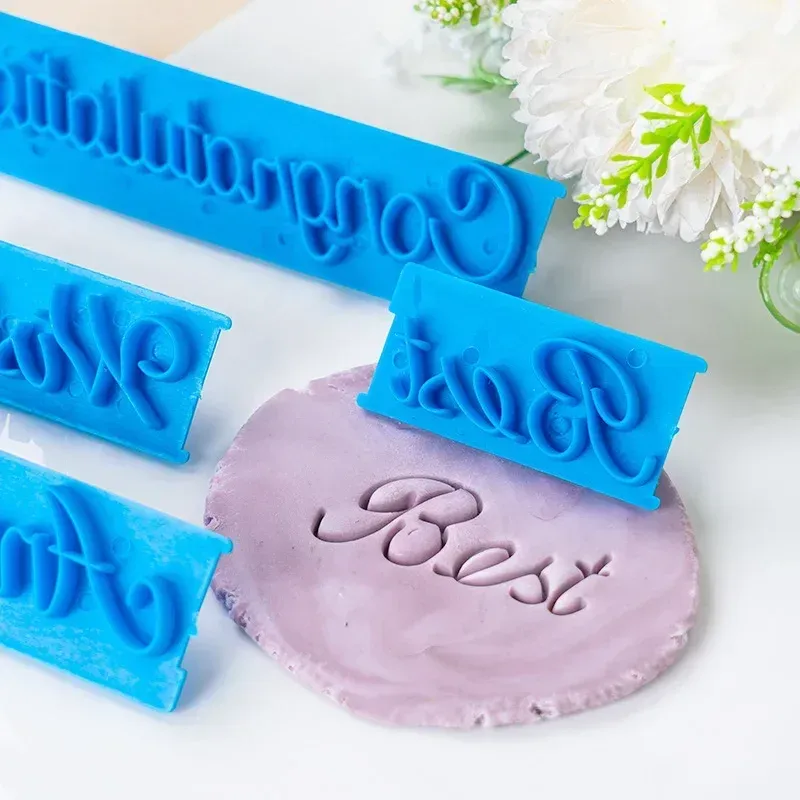 thumbnail image 2 of 2-Pack Alphabet & Number Cookie Stamp Press - For Biscuits, Fondant, Clay Craft 2 of 14