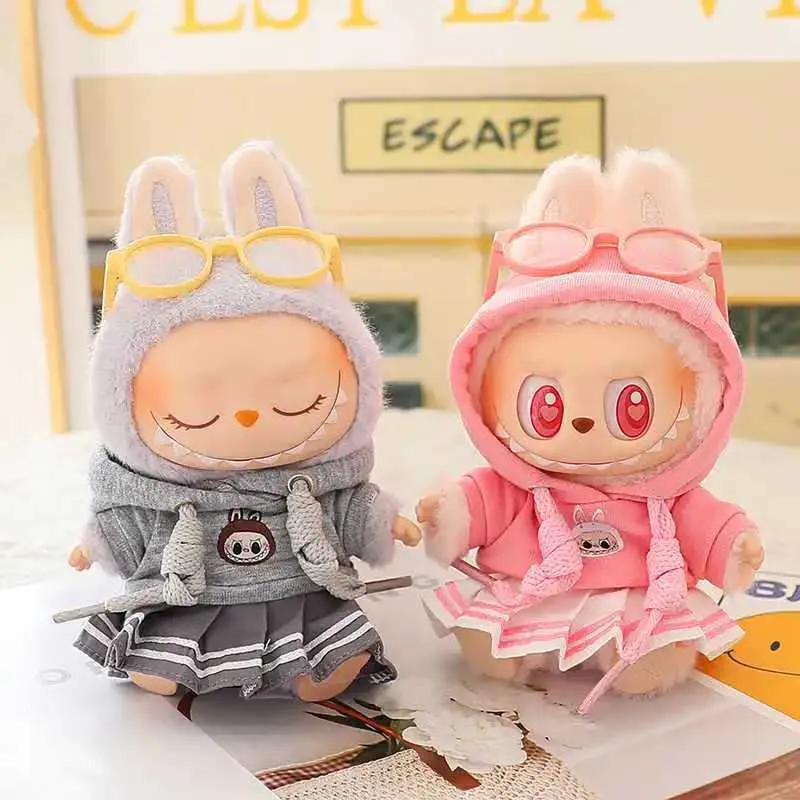 SOOBEEKE 17cm Doll Clothes Set – 4PCS Outfit With Tweed Dress