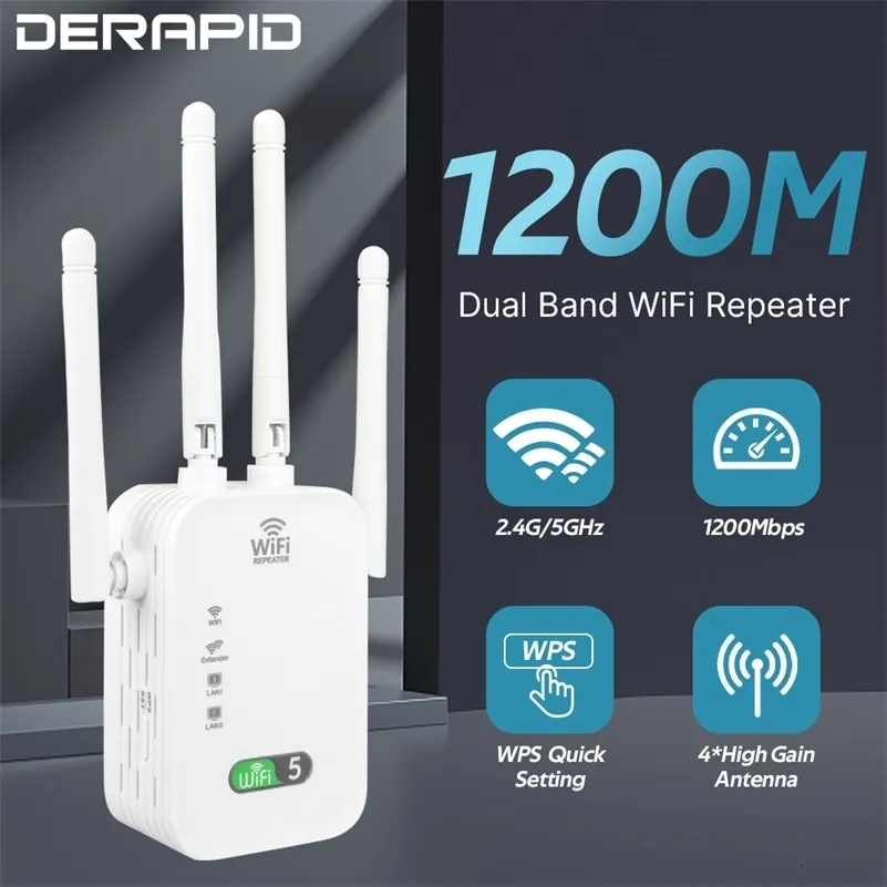 Ahorra a lo Grande en Compras al por Mayor de Repetidor WiFi De Extensor De  Gama 1200Mbps De Doble Banda REPETER WIFI Wireless Signal Extender
