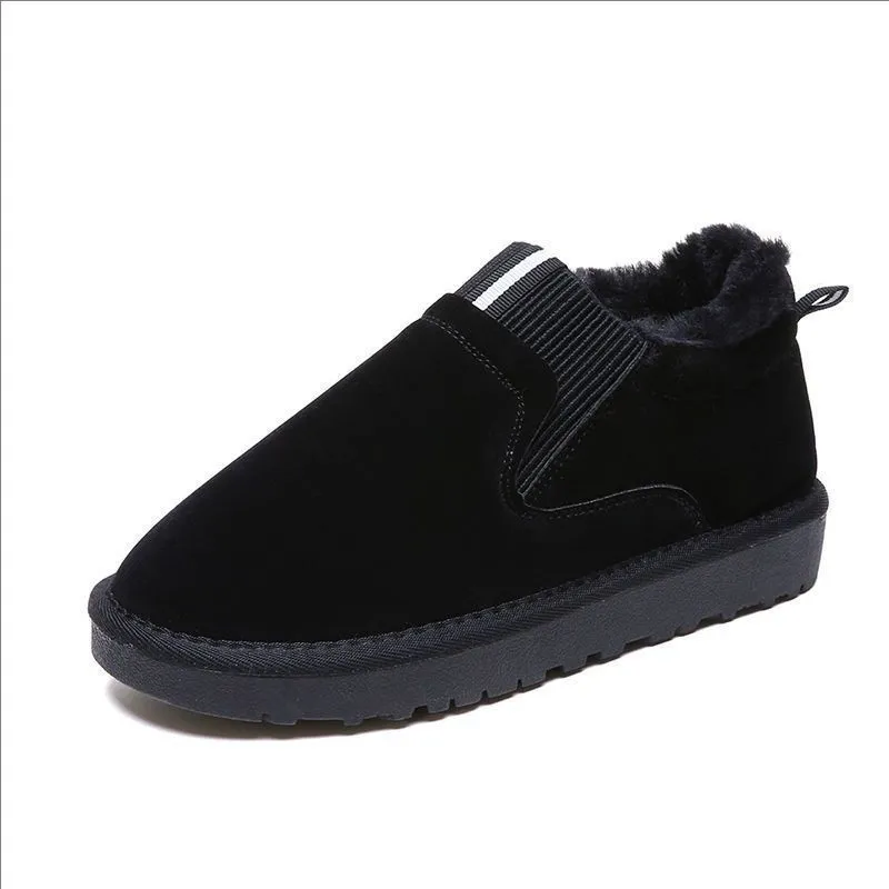 Spedizione gratuita firmata per donna, scarpe in cotone, stivali alla caviglia caldi, stivali da neve vintage alla moda, neri_voghion.com