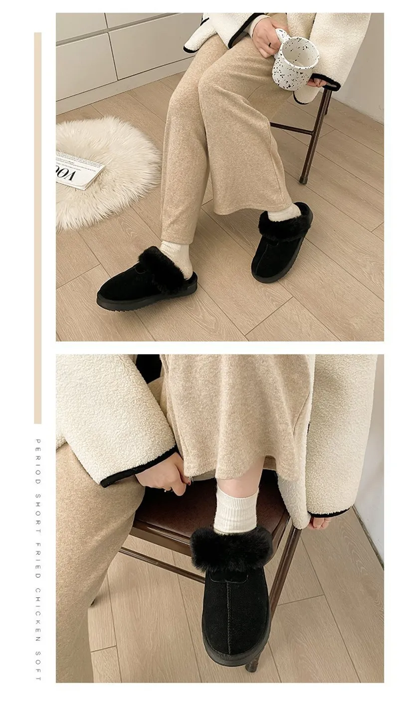 Ciabatte donna designer vintage in peluche calde per interni ed esterni_voghion.com
