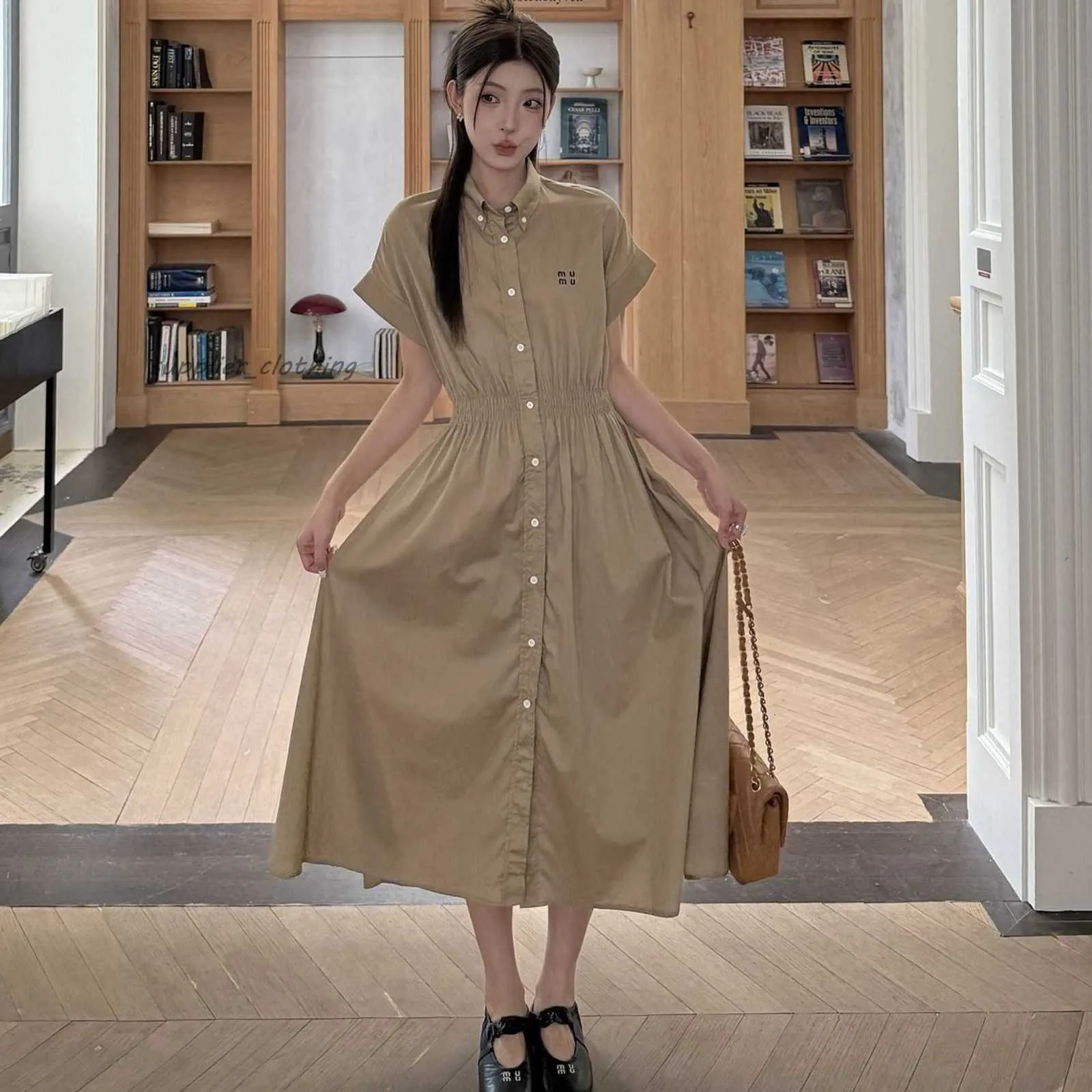 Casual Cotton Lapel Neck Mini Dress with Button Closure for Women Summer  from Dhgate Basic & Casual Dresses - price 137.76