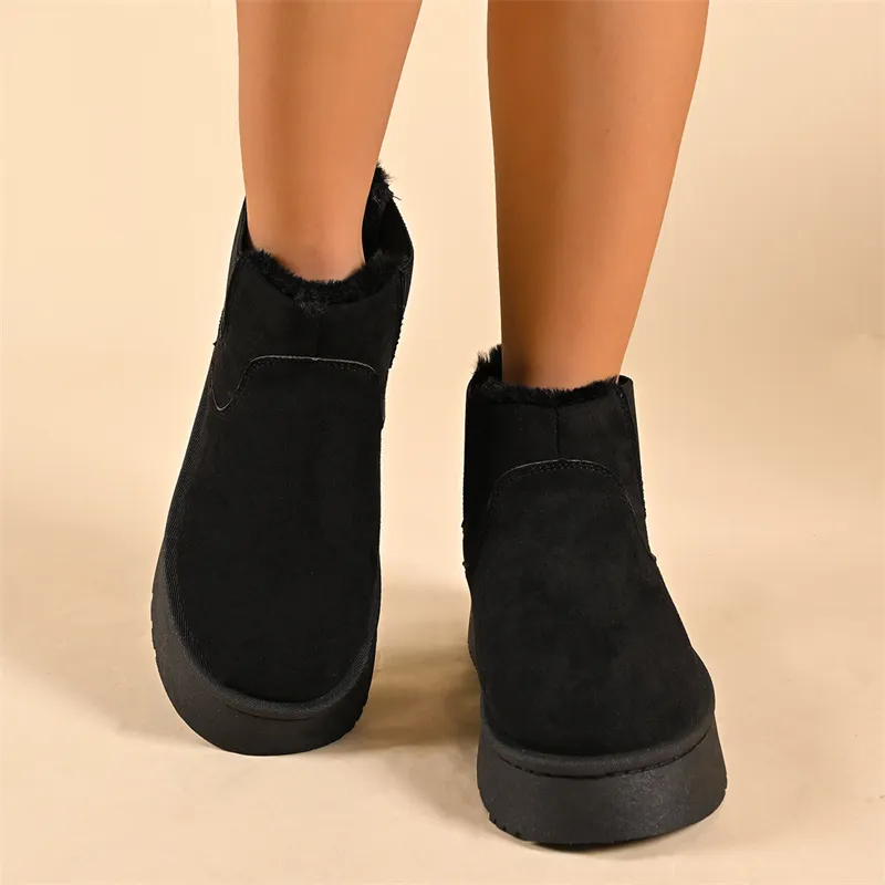 Botines de invierno de diseño para mujer impermeables antideslizantes_voghion.com