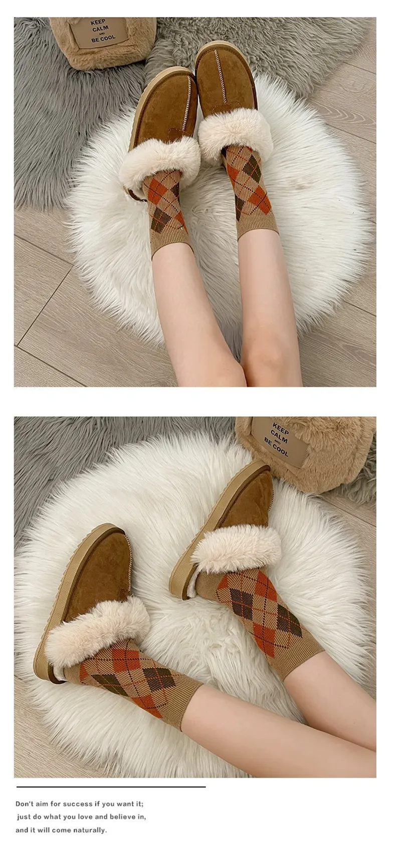 Ciabatte donna designer vintage in peluche calde per interni ed esterni_voghion.com