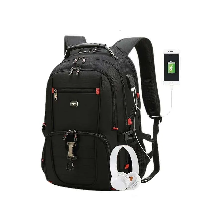 Save Big on Bulk Swiss Backpack For Men Men's Travel Backpack: Swiss Style,  Anti Theft Design, USB Charging Port, Fits 19 23 Inch Laptops Best Deals 