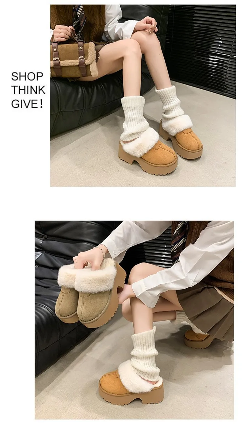 new Free Shipping Designer Slippers For Woman Indoor Outdoor Sliders Keep Warm Thick Woolen Vintage Plush Sandals_voghion.com