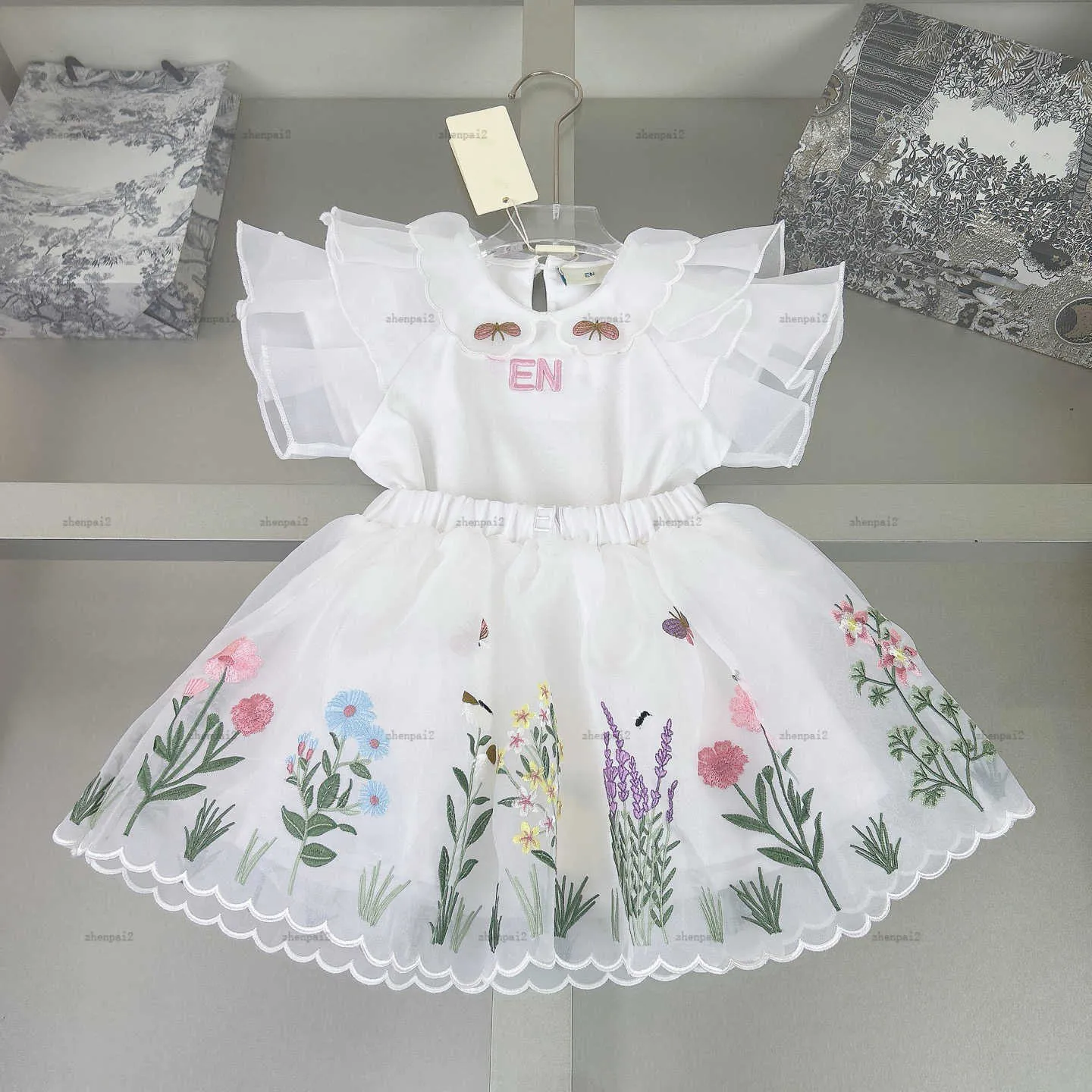 chinese dress ladies Luxury Baby Pink Flower Girl Dress with Detachable Train Princess Birt   DreamyVow
