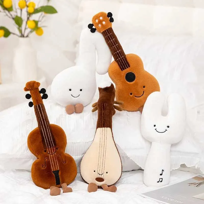 Save Big on Bulk Music Instrument Toy Able Musical Plush Toy Soft Violin  Guitar Pipa Tuning Fork Note Stuffed Doll Instrument Gift For Kids Music
