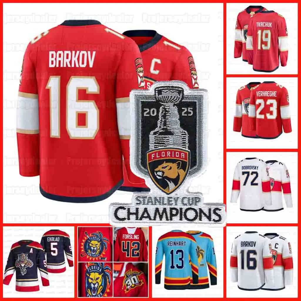 Save Big on Bulk Florida Panthers Stanley Cup Jersey Florida Panthers  Jersey 2025 Stanley Cup Champions Gear Bobrovsky, Barkov, Tkachuk More 