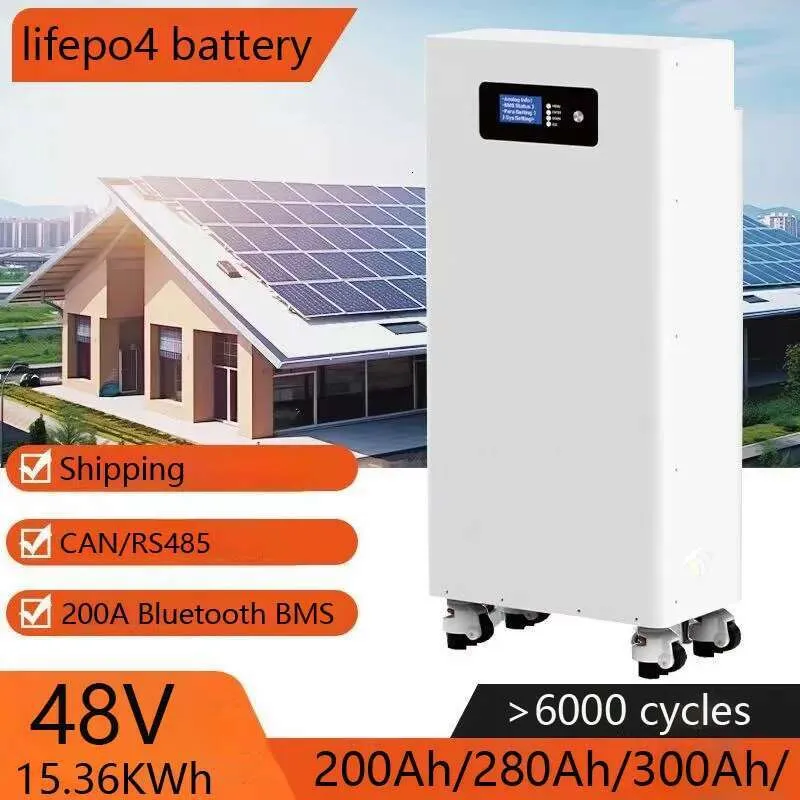 LiFePO4 48V 300Ah Battery 15kWh 51.2V 400Ah 200Ah 100Ah Lithium Battery ...