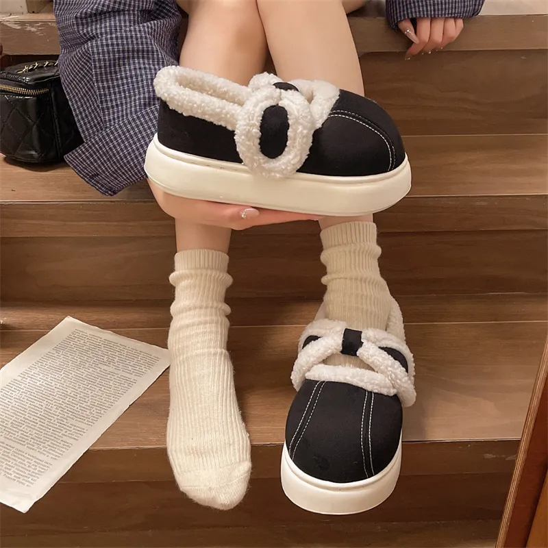 Bottes de neige femme classiques fourrées et chaudes d'hiver_voghion.com