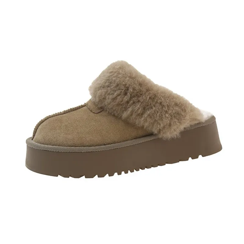 new Free Shipping Designer Slippers For Woman Indoor Outdoor Sliders Keep Warm Thick Woolen Classic Plush Sandals_voghion.com