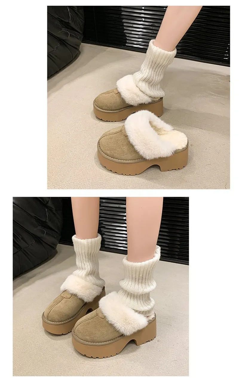 new Free Shipping Designer Slippers For Woman Indoor Outdoor Sliders Keep Warm Thick Woolen Vintage Plush Sandals_voghion.com