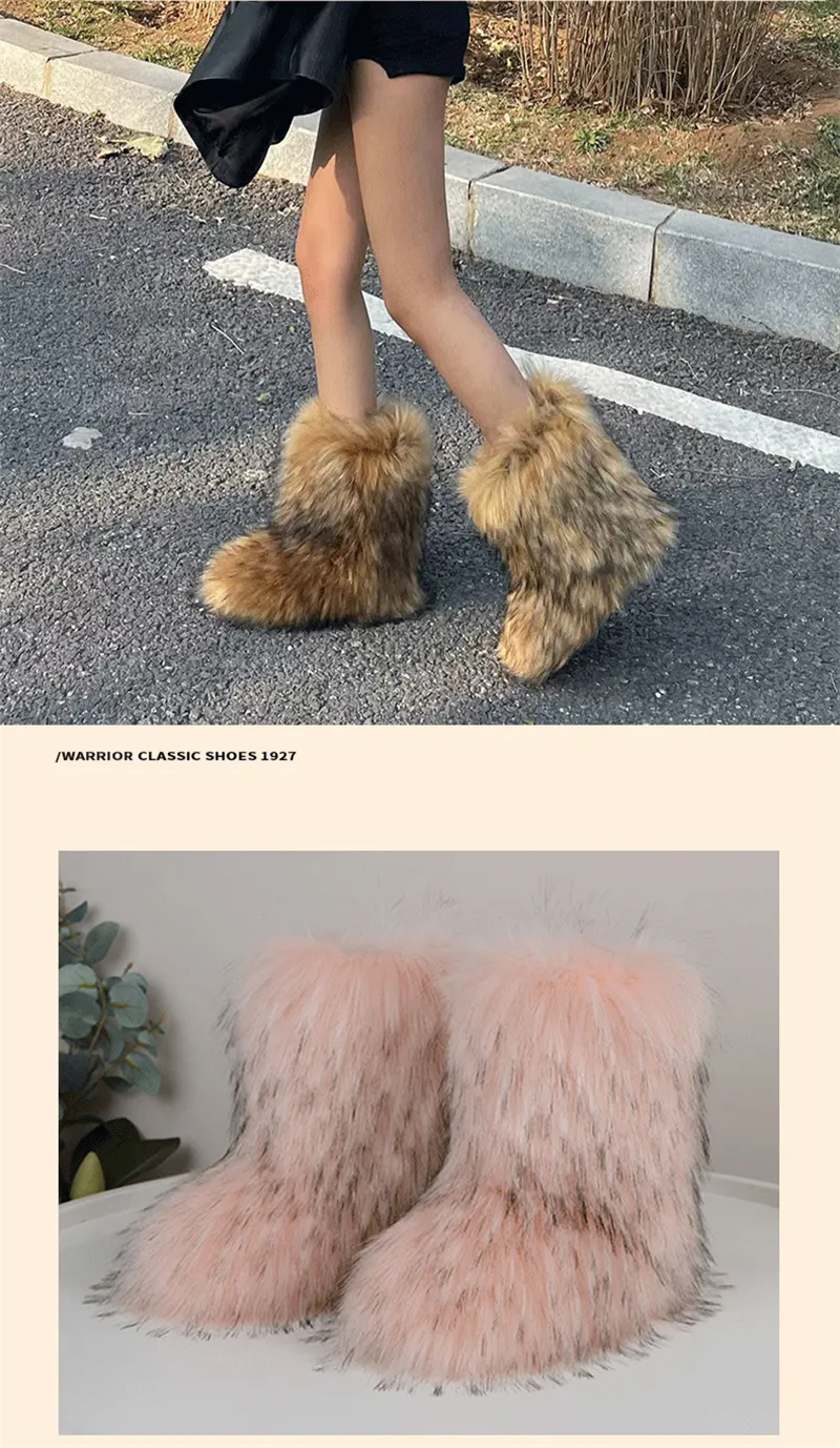 new Free Shipping Designer For Woman Winter Cotton Shoes Keep Warm Anti Slip Half Boots Fashion Snow Boots Pink Black_desvips.com