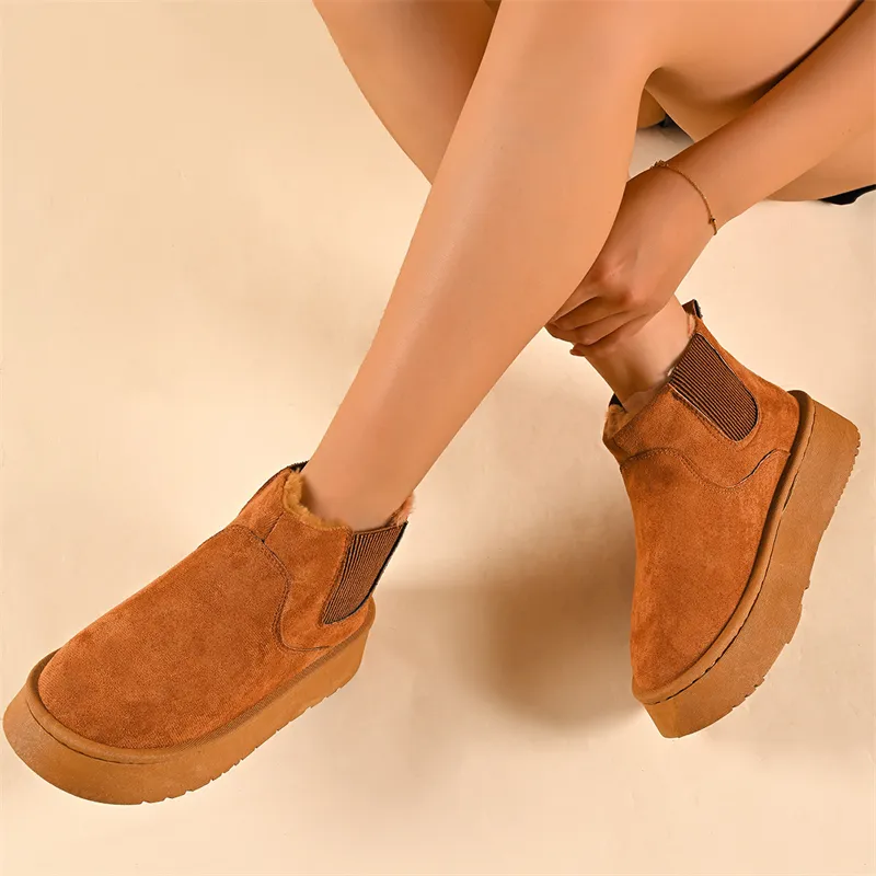 hot Free Shipping Designer For Woman Winter Cotton Shoes Keep Warm Waterproof And Anti Slip Ankle Boo Fashion Snow_voghion.com