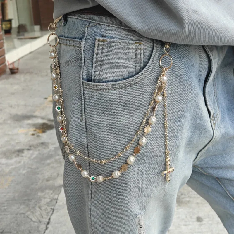 thumbnail image 2 of Fashion Punk Rock Pants Chain Unique Black Pants Chain Adornment For Men Adding Edge To Any Fashion Ensembles | TR 2 of 12