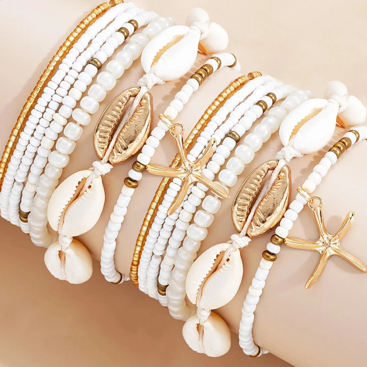 Bracciale Vintage Bohémien Con Stelle In Oro - Bracciale A Catena Per Donne E Ragazze, Regalo Fai Da Te