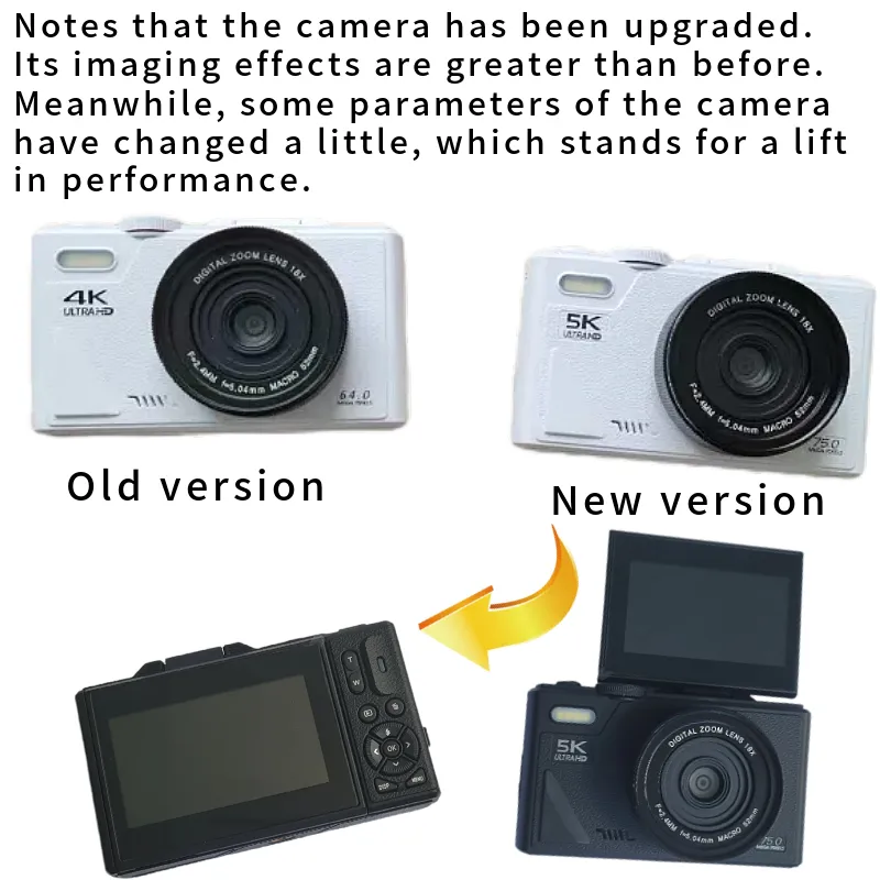 Appareil Photo Numérique 5K 75MP Avec écran Flip 180° – Zoom 18x, WiFi, Macro – Idéal Pour Vlog, Voyage Et Débutants