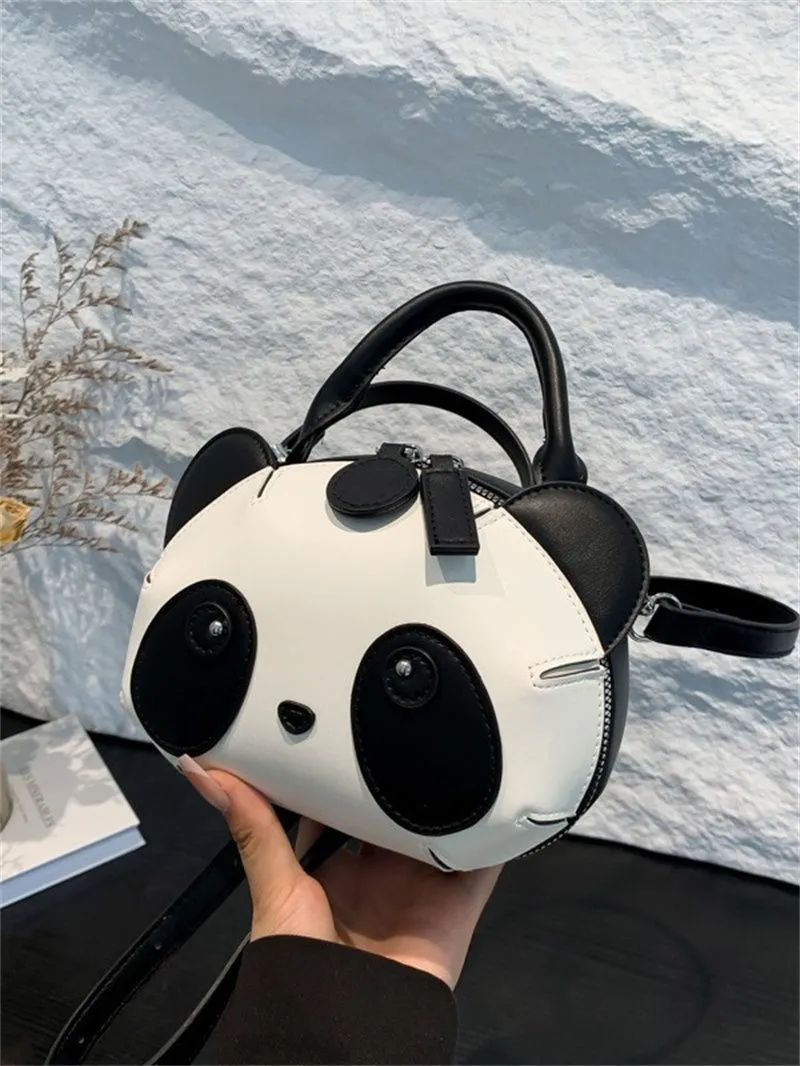 Borsa a mano panda incantevole per donna, borsa a spalla stile_voghion.com
