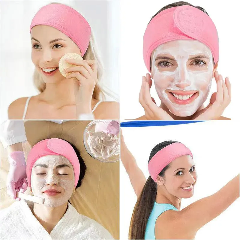 Set Fascia Per Capelli In Microfibra Per Lavaggio Viso E Polsini Assorbenti - Cura Della Pelle Donna E Ragazza - 2
