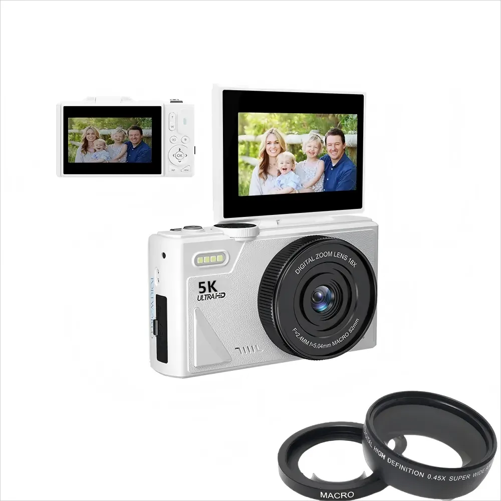 5K 4K Mirrorless Digital Camera 18X Digital Zoom 64MP 75MP High