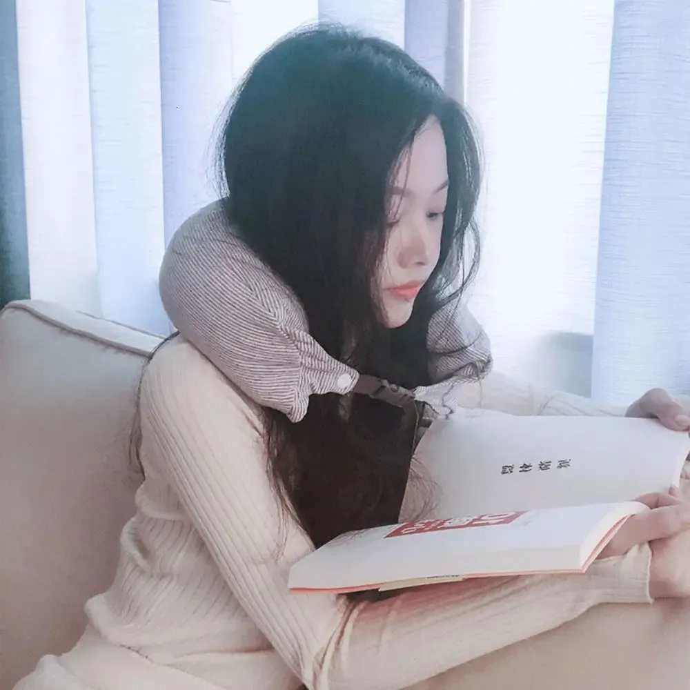 Household U Shaped Travel Neck Pillows   Soft Foam... 